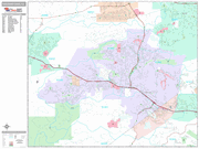 Thousand Oaks Wall Map Premium Style